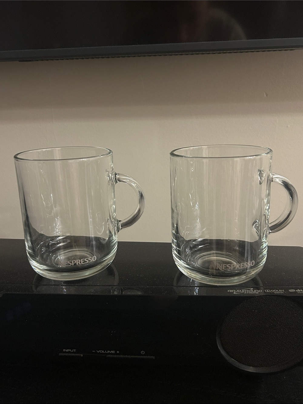Nespresso Clear Glass Mugs- Set of 2